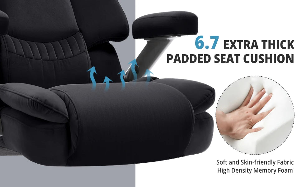 Heavy Duty High Back Cloth Chair With 3D Flip Arms