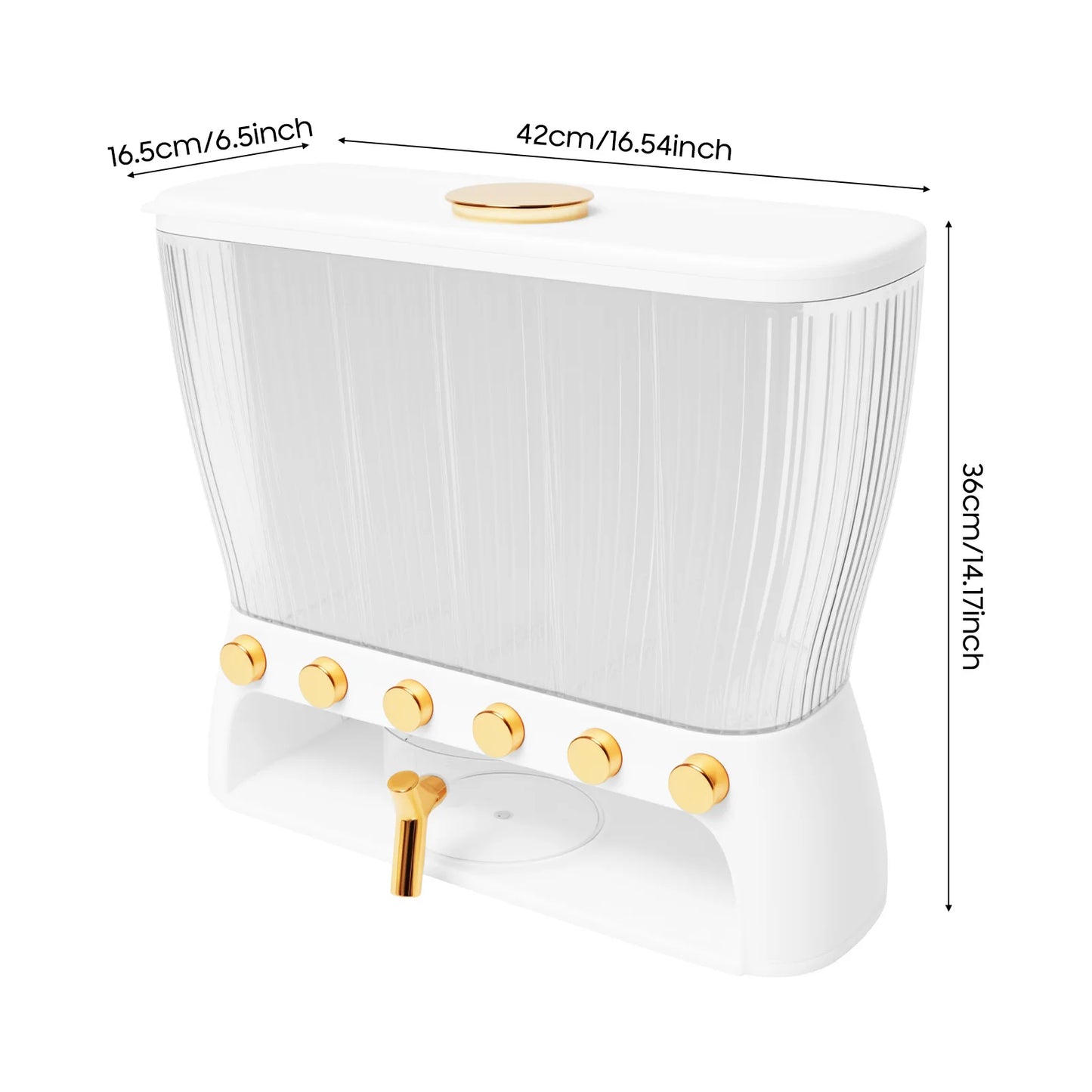 Six-grid Dry Food Dispenser Kitchen Storage Container Clear Dry Food 6 Grid Beans Rice Cereal dispenser Rice Tank Grain Box