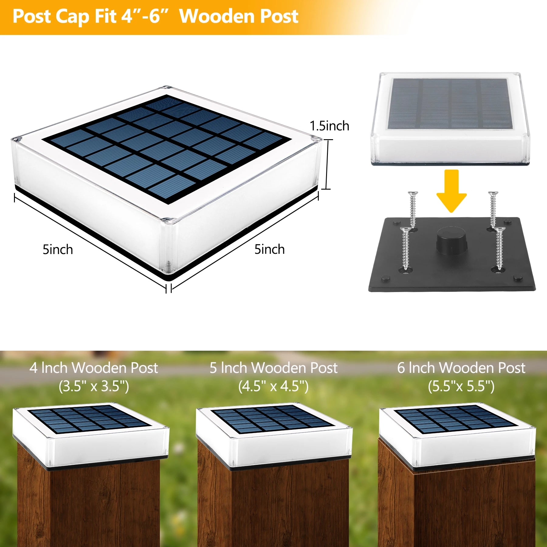 2 Pack Solar Power LED Lights IP65 Waterproof Garden Decor