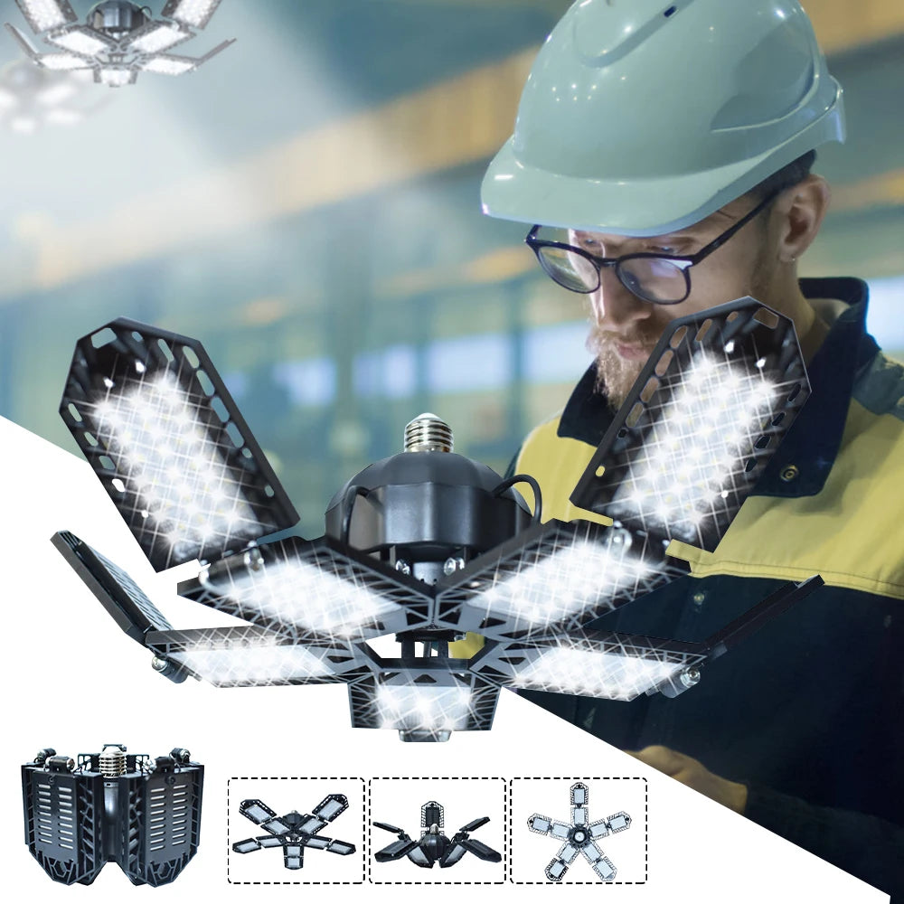 E27 LED Garage Light 180W Foldable 15000 Lumens For Home