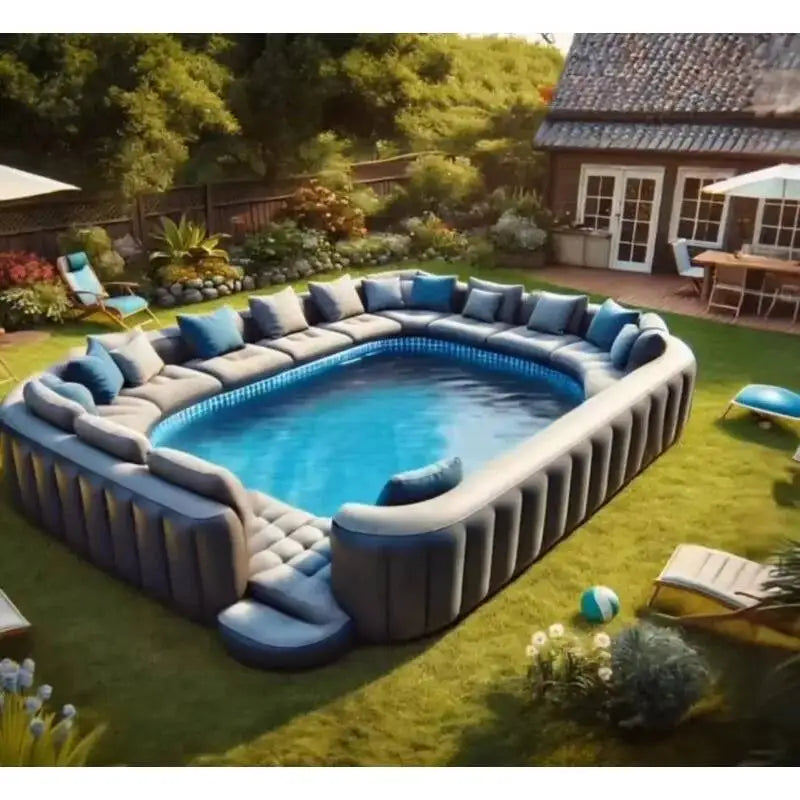 Commercial Inflatable Sofa Pool Lounge For Outdoor Party Fun