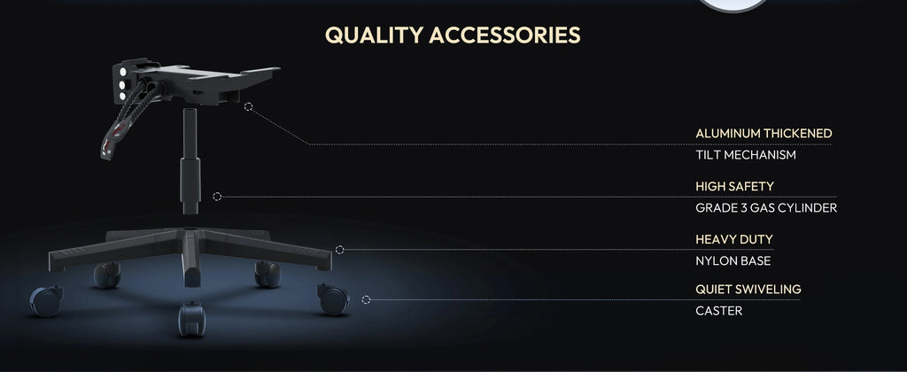 Dowinx Ergonomic Gaming Chair With Massage Lumbar Support And Footrest