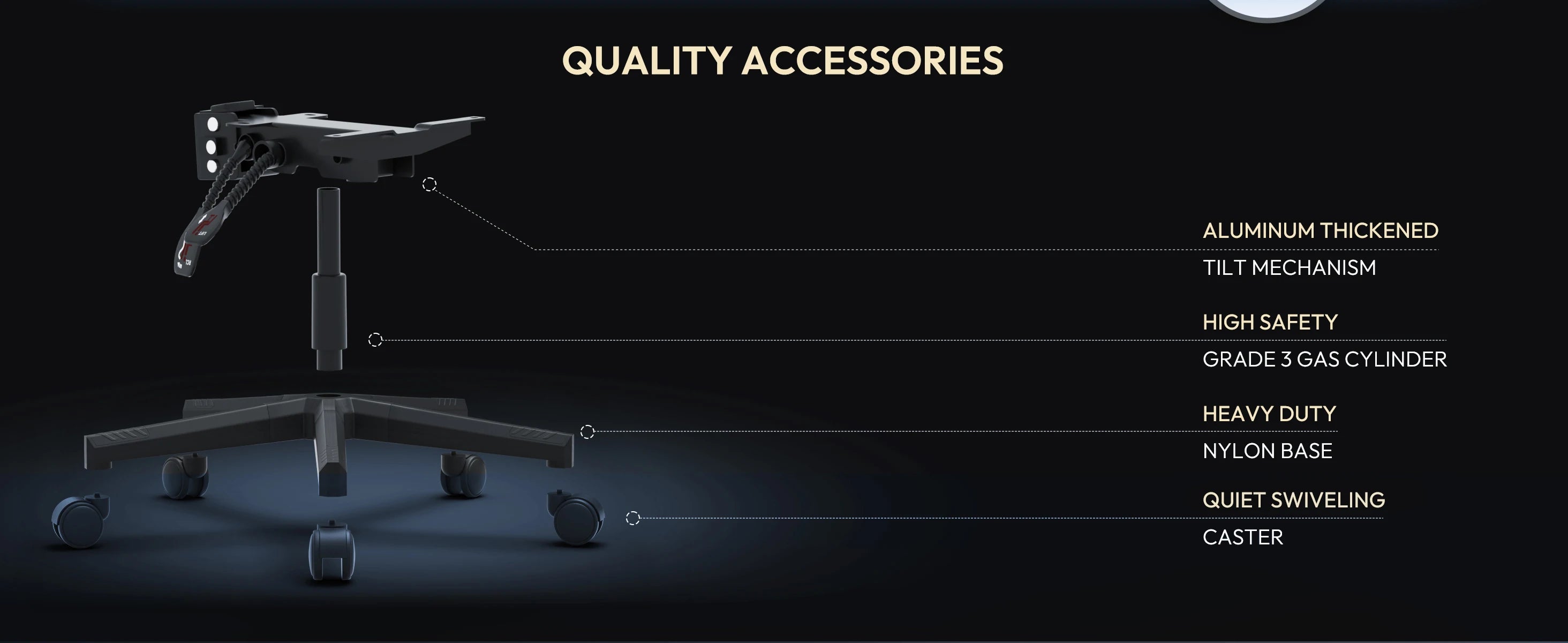 Dowinx Ergonomic Gaming Chair With Massage Lumbar Support And Footrest