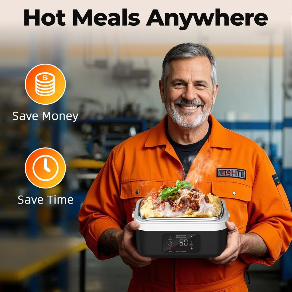 Wireless Insulated Lunch Box With 8000mAh Battery And 60W Heating