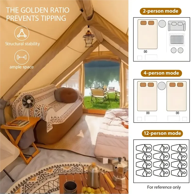 129 Square Feet Inflatable Tent Canopy For Outdoor Playhouse