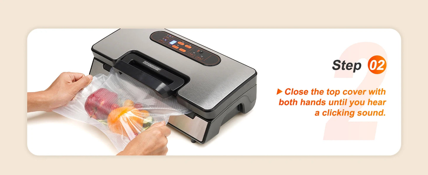 SucceBuy 130W Vacuum Sealer Machine With 90Kpa Free 10 Bags