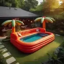 Commercial Inflatable Pool Sofa Lounge Portable for Outdoor Parties
