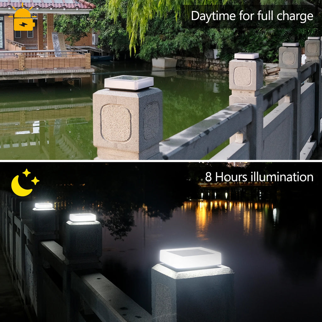 2 Pack Solar Power LED Lights IP65 Waterproof Garden Decor