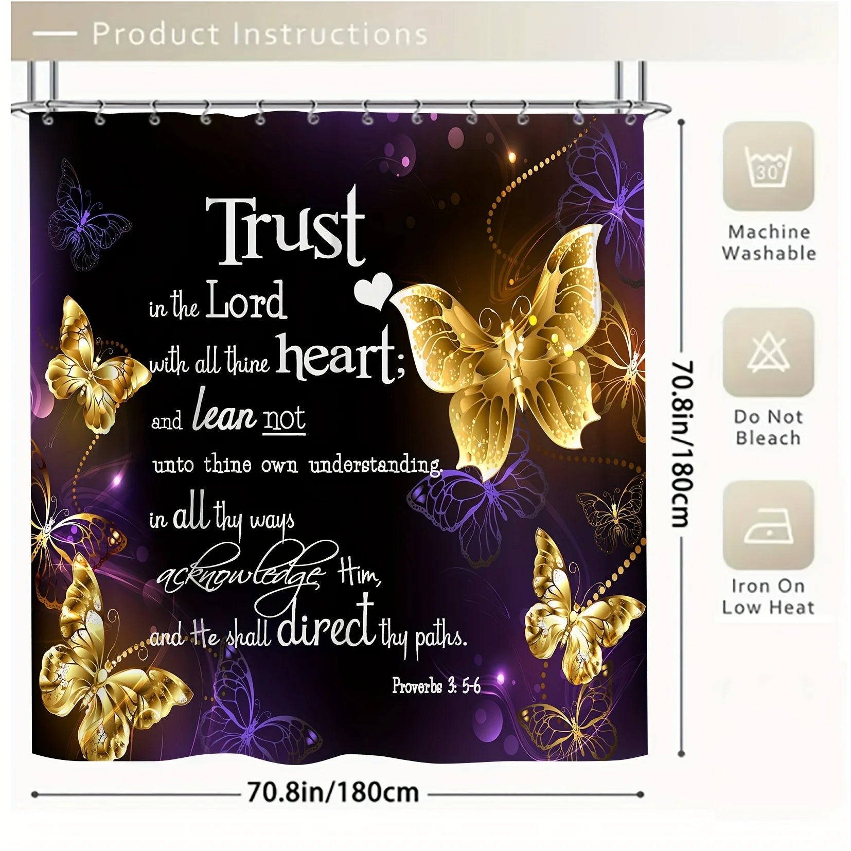 Inspirational Butterfly Bathroom Four Piece Set With Golden Butterflies