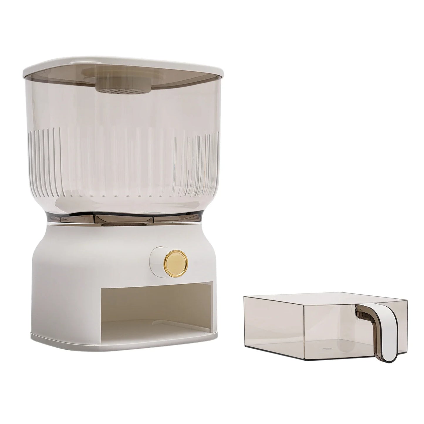 22Lbs Rice Dispenser,Large Sealed Grain Storage Container with Rice Cup Food Dispenser Kitchen Organizer for Rice, Beans, Grains