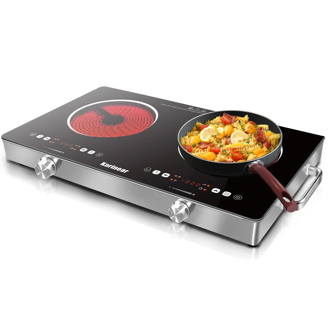 Karinear Dual Zone Ceramic Hob 3200W With Safety Lock Controls