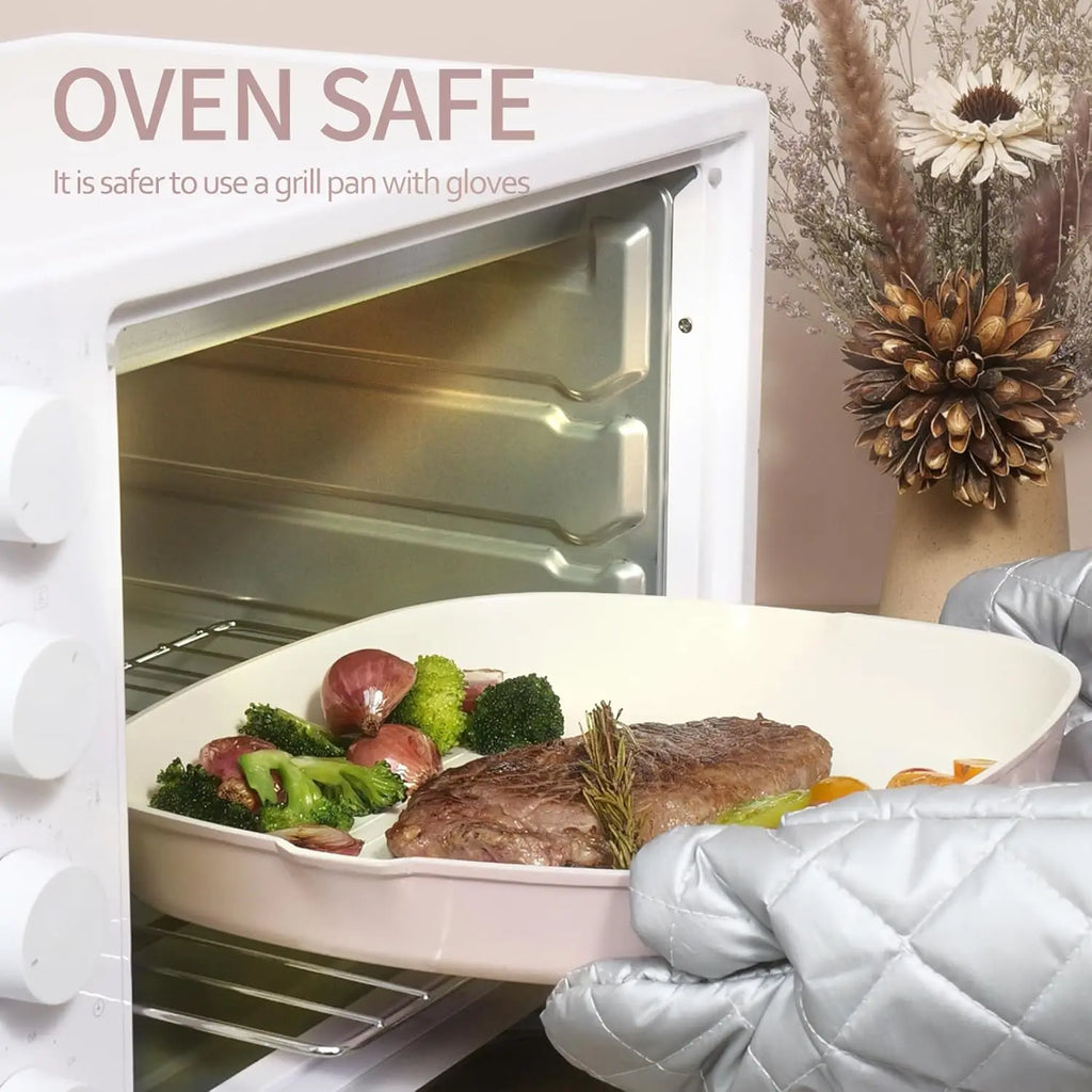 23Pcs Pink Ceramic Pots And Pans Set Nonstick Removable Handle