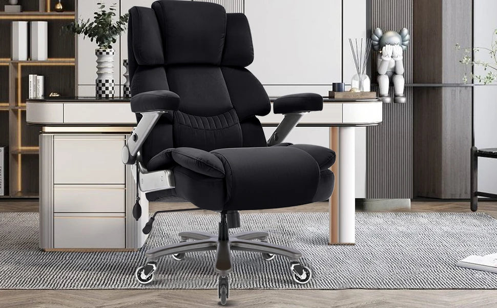 Heavy Duty High Back Cloth Chair With 3D Flip Arms