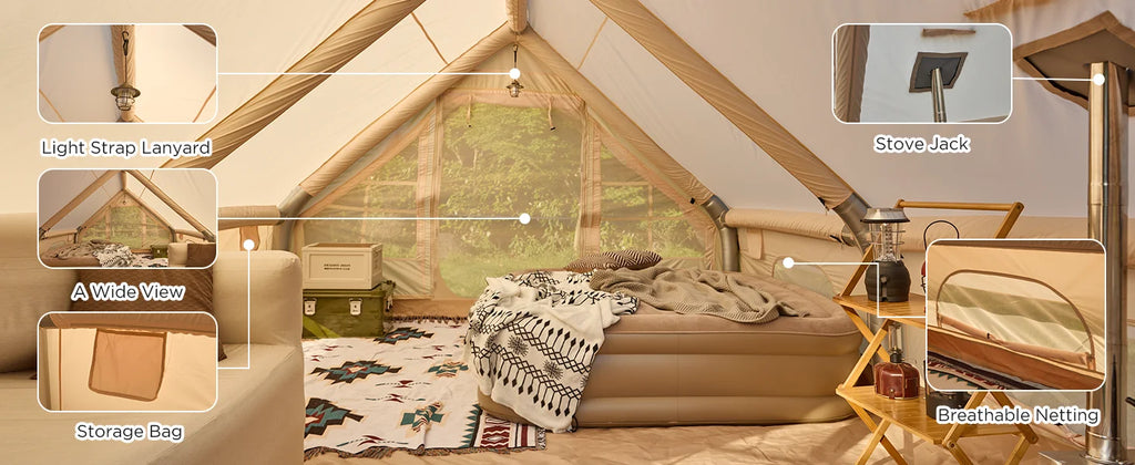 129 Square Feet Inflatable Tent Canopy For Outdoor Playhouse