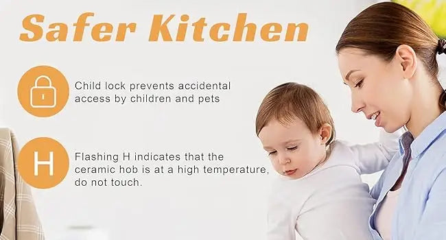 Karinear Dual Zone Ceramic Hob 3200W With Safety Lock Controls