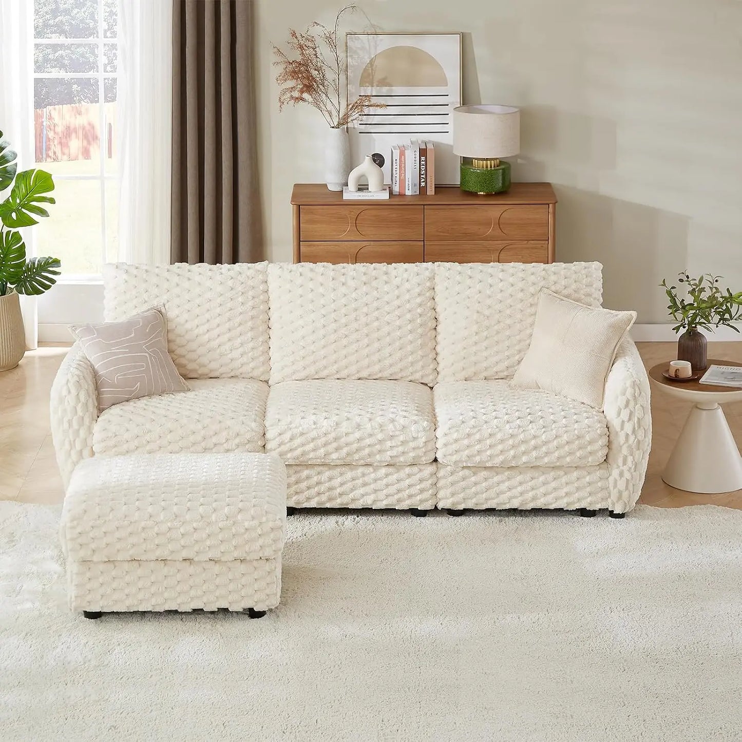 Modular L Shaped Sectional Sofa With Deep Seat For Living Room