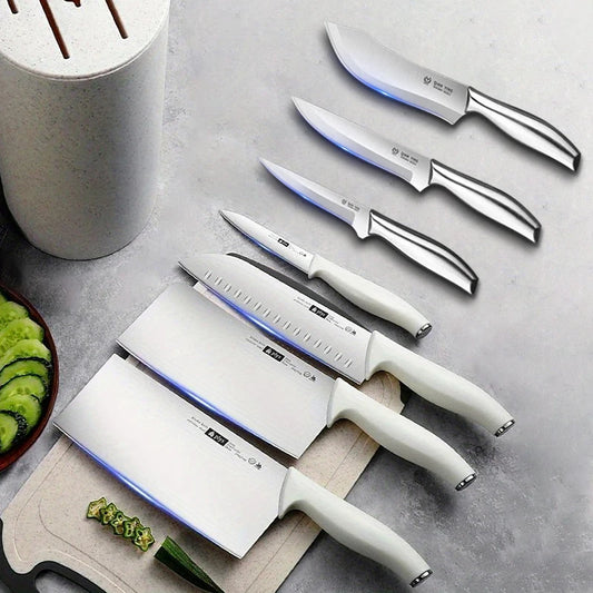 7 Piece Kitchen Knife Set Bone Cutting Slicing Chef Knife