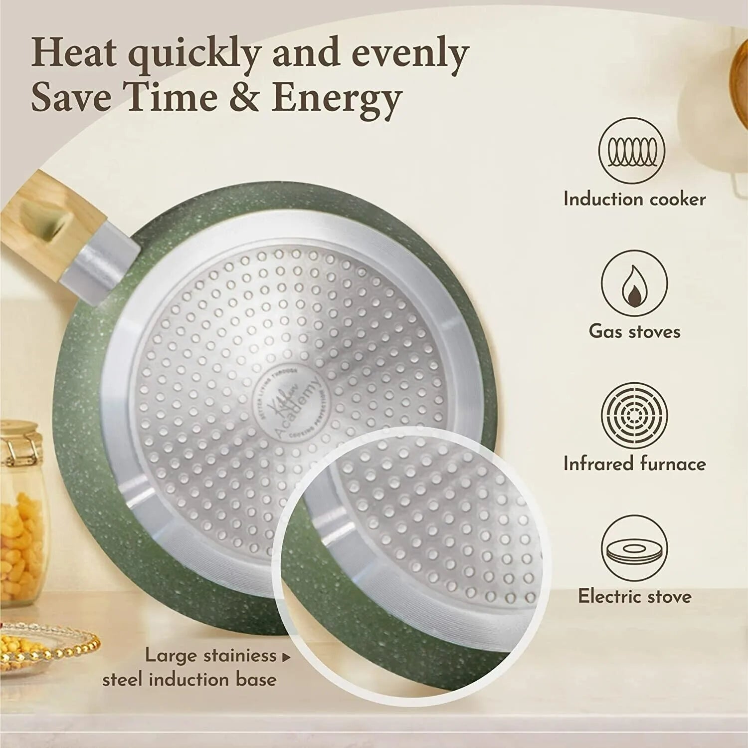 12 Induction Cookware Set Granite Nonstick Pots And Pans