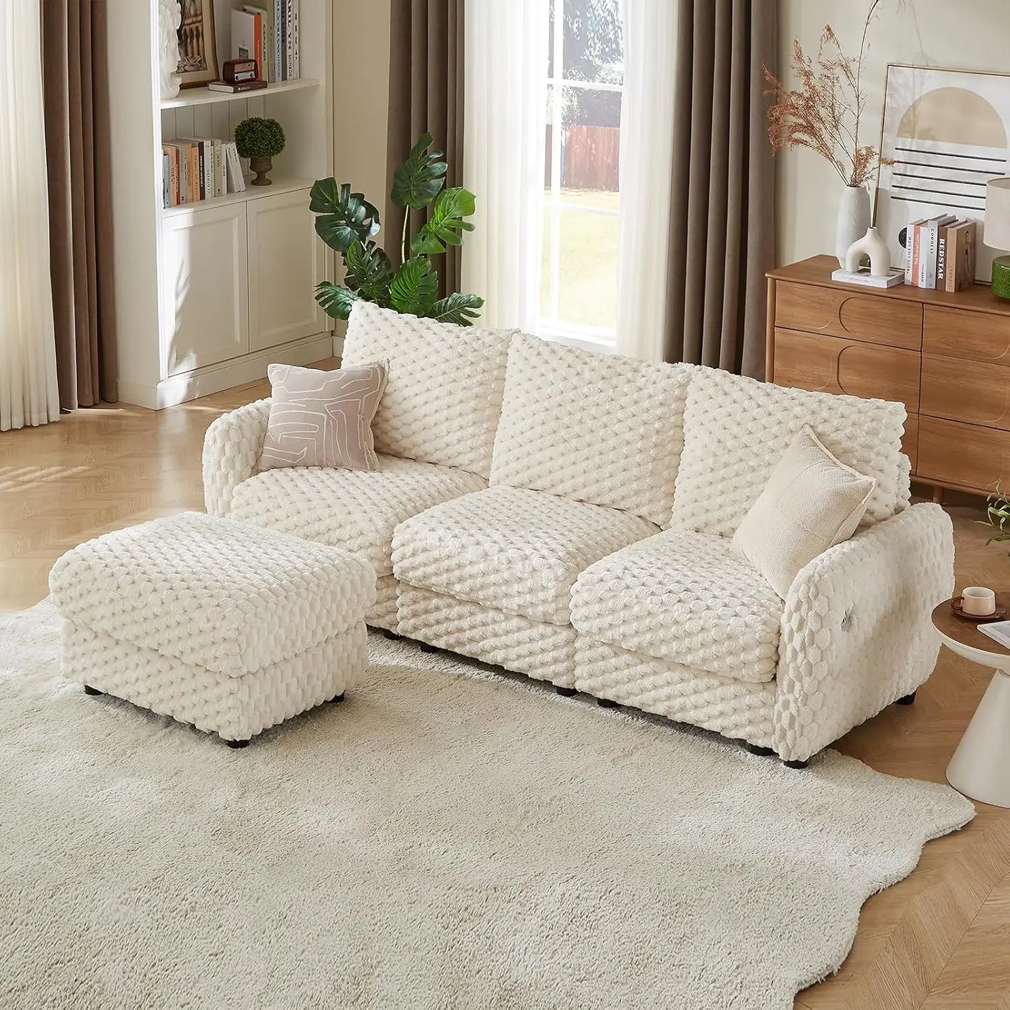 Modular L Shaped Sectional Sofa With Deep Seat For Living Room