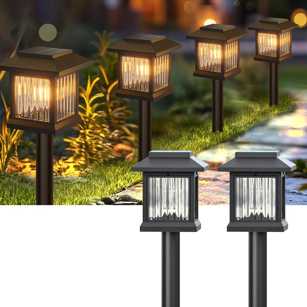 2/6-Pack Solar Outdoor Lights, Auto On/Off Solar Garden & Street Lights for Lawn, Patio, Driveway - Perfect Gifts