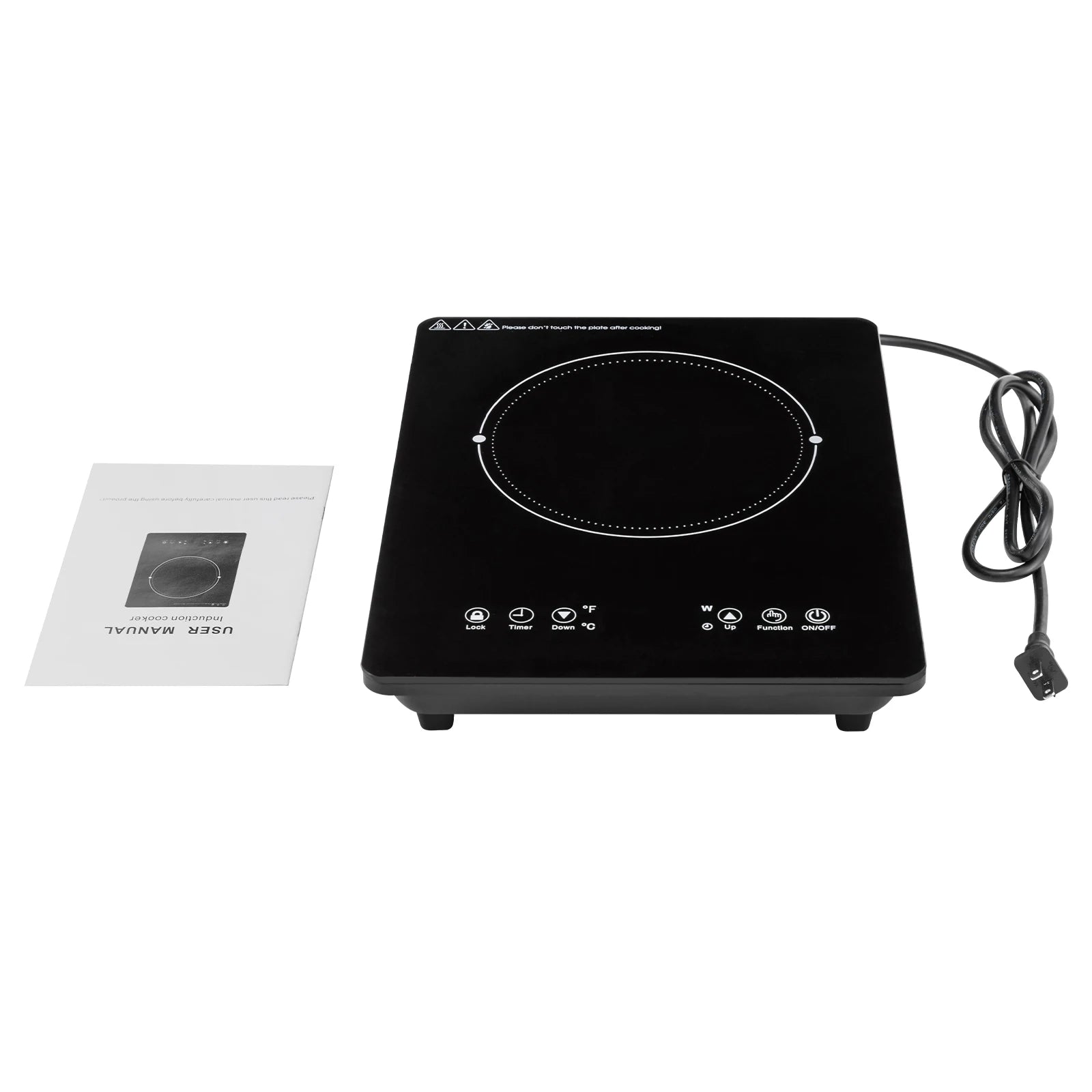 1800W Induction Cooktop Portable Low Noise Ultra Thin Countertop Plate